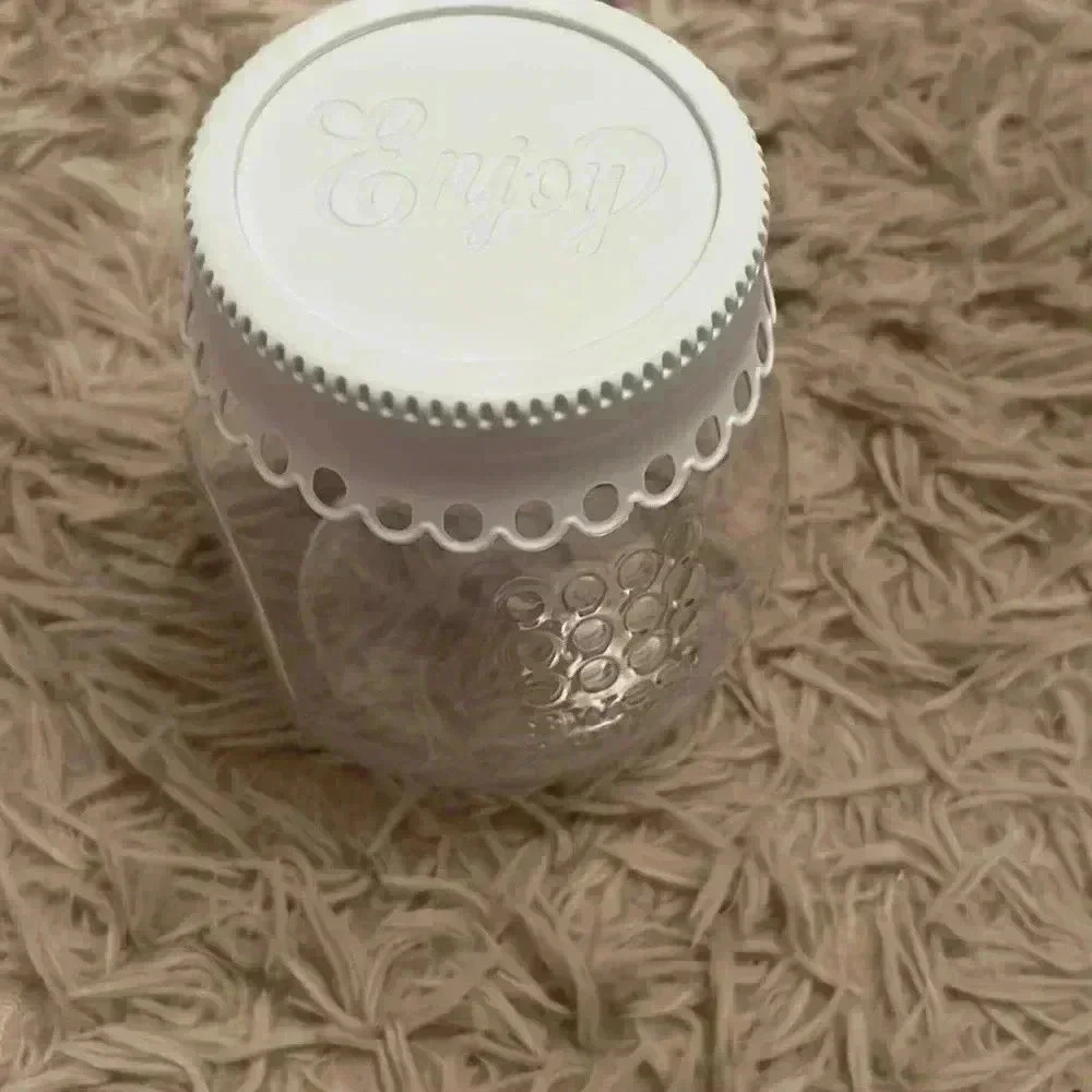 Plastic Container: “Enjoy”, “Fill me Up”